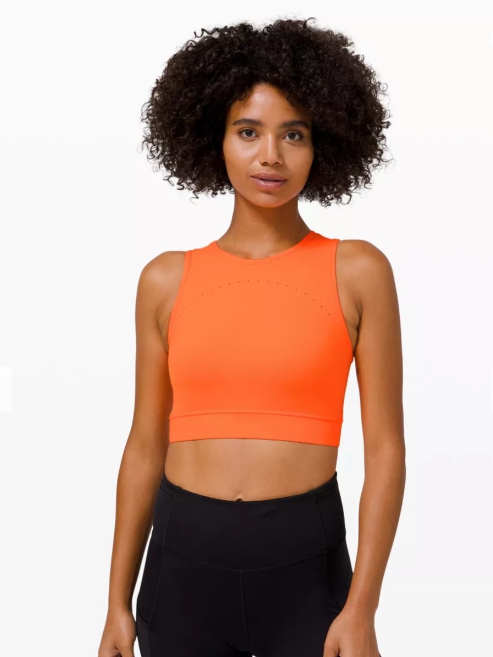 Lululemon Hotty Hot Cropped Tank Highlight Orange No Size